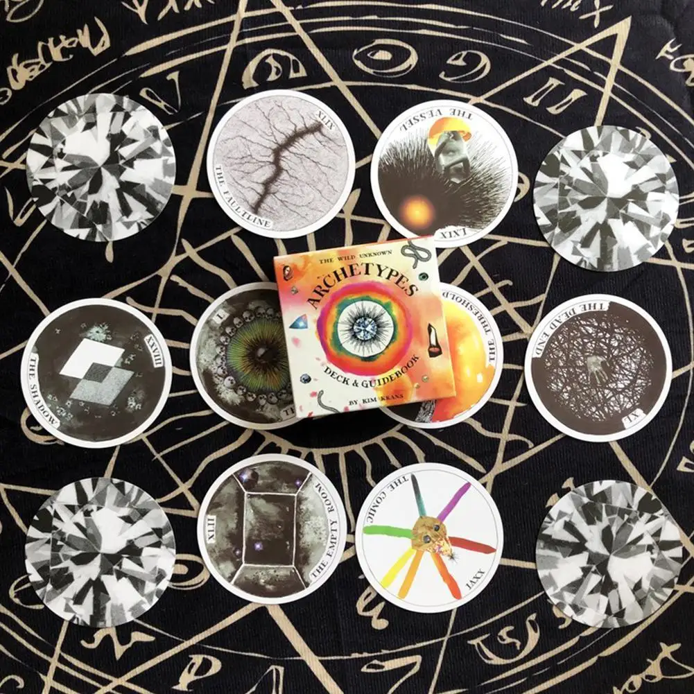 

78 Pcs/set Tarot Card Wild Unknown Model Character Oracle Deck Card Card Divination Table Party Game Tarot Round C4N0