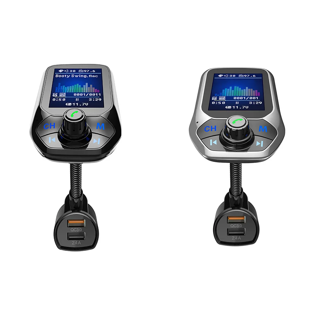 1,8 дюймов TFT цветной дисплей Bluetooth автомобильный комплект громкой связи USB быстрая зарядка fm-передатчик MP3 музыкальный плеер