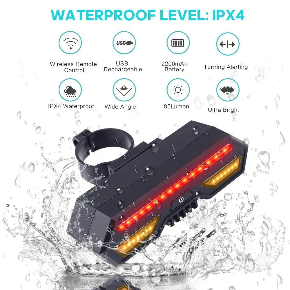Discount Bike TailLight USB Rechargeable LED Bicycle Rear Light Cycling Safety Flashlight IPX4 waterproof for Helmet Cycling Safety Light 1