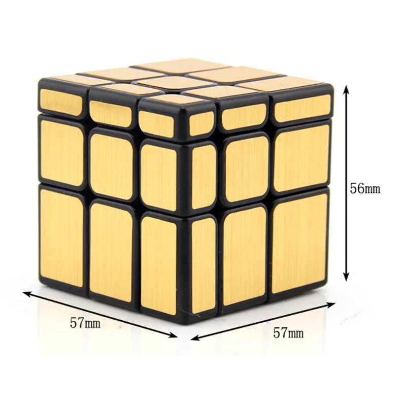 Moyu Yuhu зеркальный куб 3x3x3, волшебный Скорость кубические серебряные золотистые наклейки Профессиональный Скорость игра-головоломка кубики, игрушки для детей, зеркальный блок