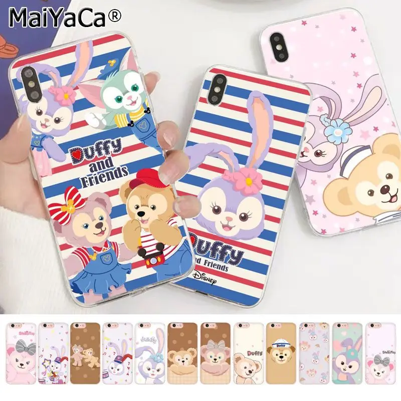 

MaiYaCa Cute cartoon Duffy friends shelliemay bear DIY Beautiful Phone Case for iphone 11 pro 8 7 66S Plus X XS MAX 5S SE XR