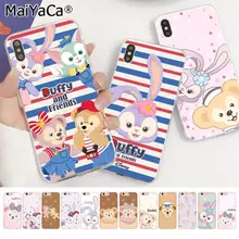 MaiYaCa Linda caricatura Duffy friends shelliemay oso DIY hermosa funda de teléfono para iphone 11 pro 8 7 66S Plus X XS MAX 5S SE XR(China)