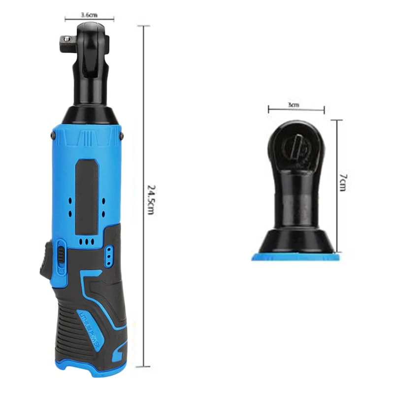 1*Wrench 1*Battery 1*Charger Tools Accessories12V 40NM Wireless Rechargeable Electric Ratchet Wrench Kit with Battery Charger