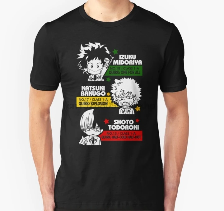 Мужская футболка Deku Kachan и Todoroki унисекс футболки топы | одежда