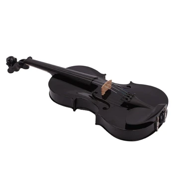 

ABLB--4/4 Full Size Acoustic Violin Fiddle Black with Case Bow Rosin