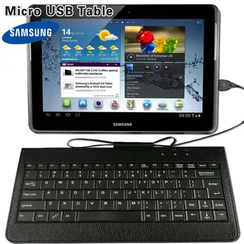 

Black Micro USB Keyboard with Stand + PU Leather Folio Stand Case for Samsung Galaxy Note/Galaxy Tab Tablet Tablet Accessories