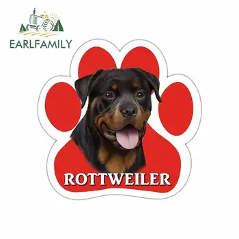 

EARLFAMILY 13cm x 12.6cm for Rottweiler Dog Logo Cartoon Funny Car Stickers JDM Trunk RV VAN Car Accessories Vinyl Graphics