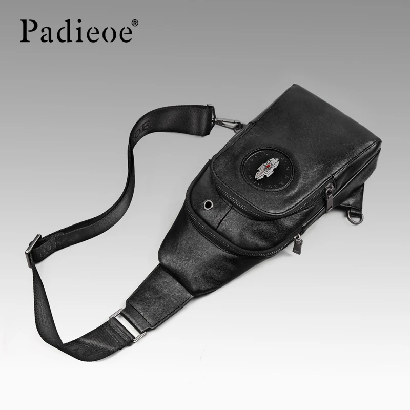 Padieoe waist bag men belt bags leather pouch mens fanny pack fashion