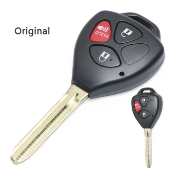 Keyforkess per Toyota 4Runner Fortuner Hilux Vigo Scion tC originale/modificato Flip Remote Key Shell Case Fob 3 pulsanti TOY43 - KEYECU per Toyota 4Runner Fortuner Hilux Vigo Scion tC originale modificato Flip Remote Key Shell