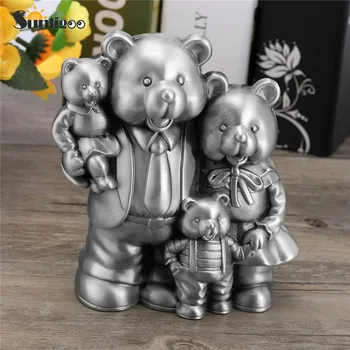 

Sunligoo 1x Bear Save Coin Bank Alloy Coin Box Household Items for Children Saving Money Box Birthday Gift