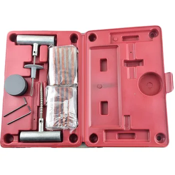 

Car Tire Repair Kit Rubber Strip T-type Pin Lubricant Automotive Replacement Set