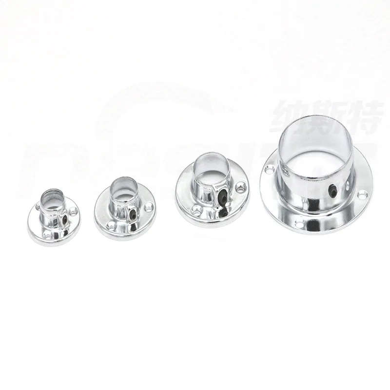 

Manufacturers Supply Export Middle East Chrome-plated Iron Flange Base Accessories for Furniture Hardware Clothesline Pole Cabin