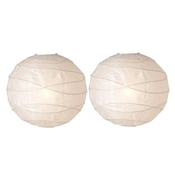 

New 2 pieces white hanging lampshade paper lamp