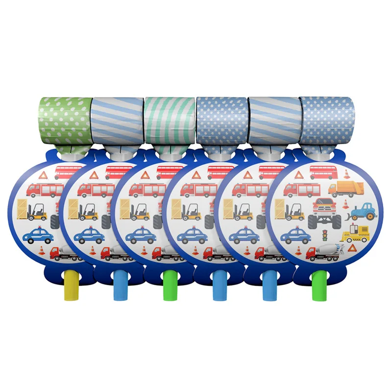 Вечерние одноразовые столовые приборы с мультяшным автомобилем для детского душа, Детские праздничные тарелки+ шляпа+ чашка+ салфетка+ солома+ скатерть, вечерние принадлежности
