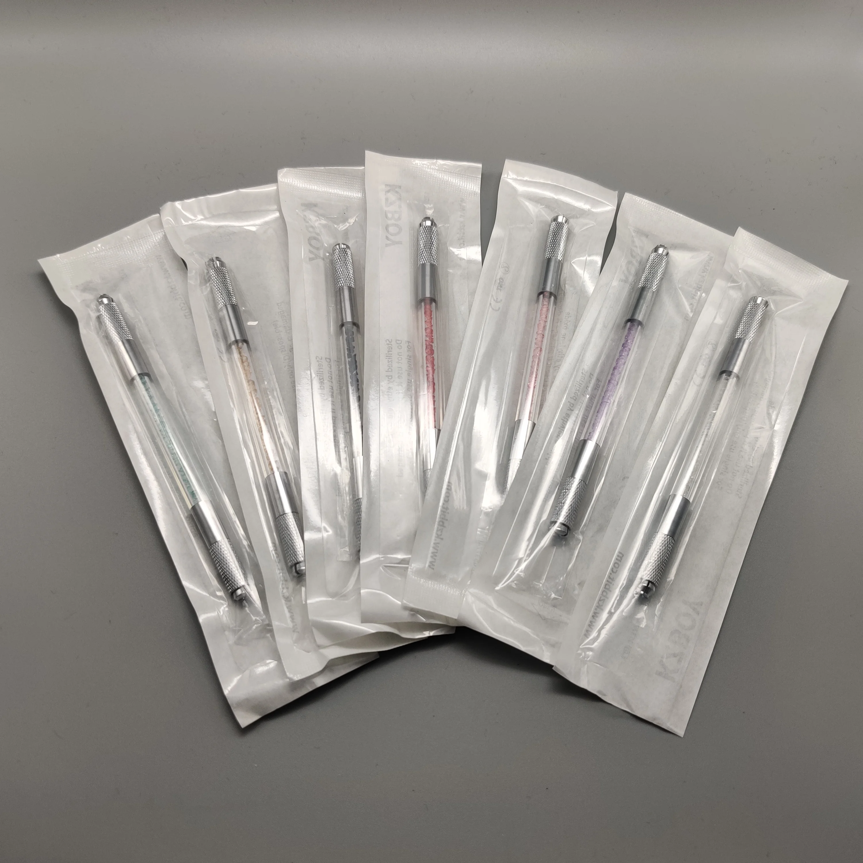 

100PCS Disposable Microblading Handles Sparkle Microblading Hand Tools with Two Ends for Microblades