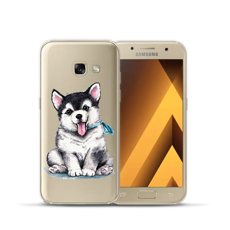 Кошка собака с принтом в виде персонажей из мультфильма для samsung Galaxy A9 A8 A7 A6 A5 A3 A10 A30 A20 A50 A70 A60 A40 A20E чехол Funda COQUE ETUI
