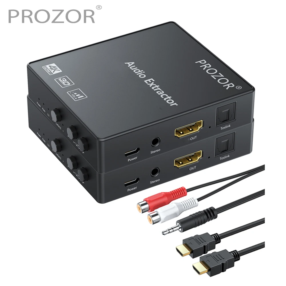 HDMI-совместимый аудио экстрактор с регулятором громкости 3 5 мм поддержка 4K 3D 1080P