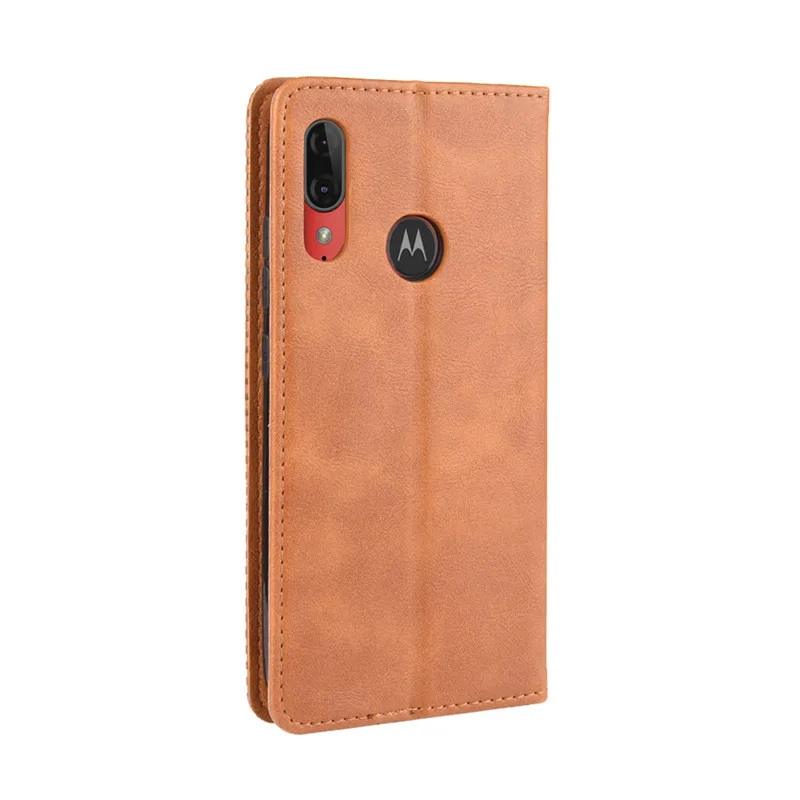 Для Motorola Moto E6 Plus чехол кожаный бумажник флип чехол для Moto One Vision P40 Play Z4 G7 power Book стильная сумка для телефона