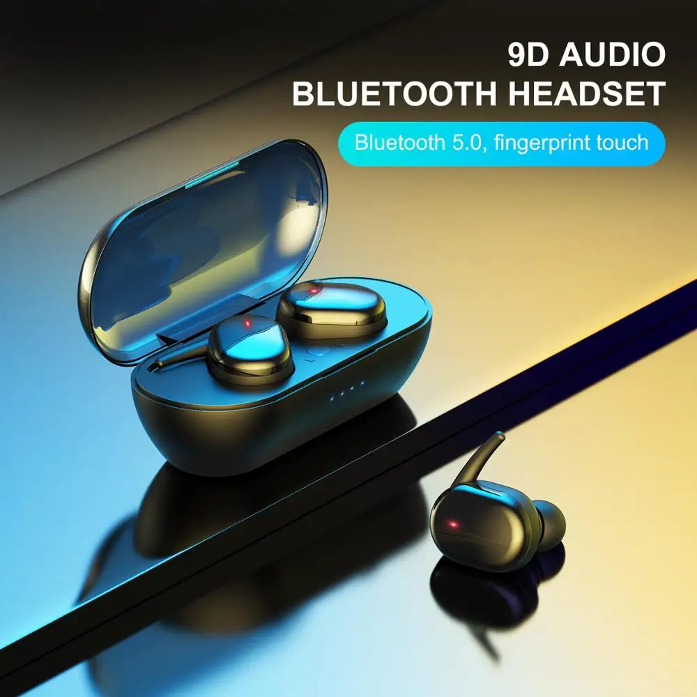 2020 TWS Bluetooth 5 0 Earphone Stereo Wireless bluetooth headset Active Noise Cancellation With Mic Handsfree Earbuds