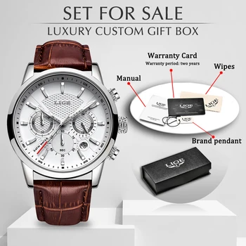 

2020 LIGE Watch Men Fashion Sport Quartz Clock Mens Watches Top Brand Luxury Leather Business Waterproof Watch Relogio Masculino