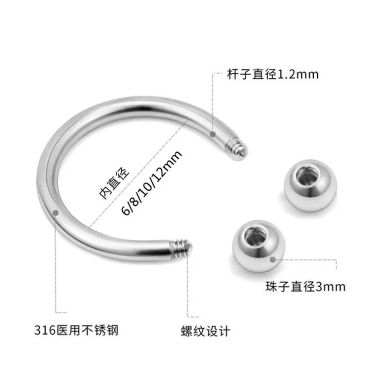 Medical Titanium Punk Clip on Fake Piercing Body Nose Lip Rings Unisex Nose Ring Women Septum Piercing Jewelry nose rings,piercing jewelry,nose studs,body piercing jewelry,body jewelry