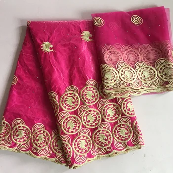 

latest pink bazin lace fabric high quality african tulle net lace white cotton sewing material nigerain party wedding KRL-9744