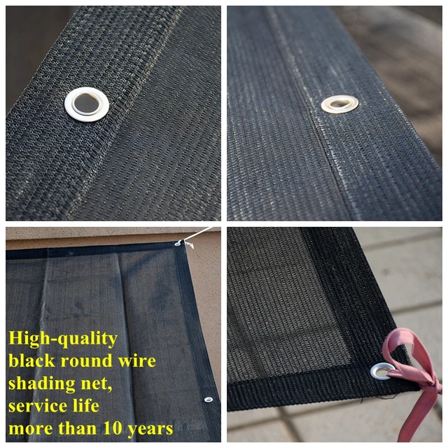 Hi-Minőségi Fekete-Uv-Ellenes Hdpe Árnyékolás Nettó Kültéri Napellenző Medence Zamatos Növényi Borító Menedék Napfény 90% Árnyék - Image 6