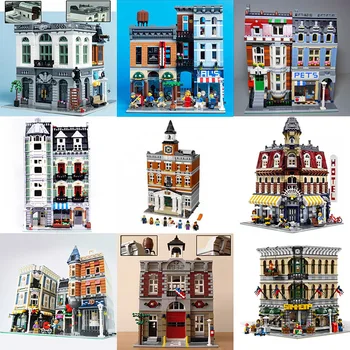 

DHL 15001 City Building Toys Lepinblocks 10251 Brick Bank Set Building Bricks Block Street View Set Kids Christmas Gifts