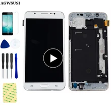 Para samsung galaxy j7 2016 lcd toque j710fn display lcd tela de toque para samsung j710 SM-J710F j710m j710h montagem com quadro