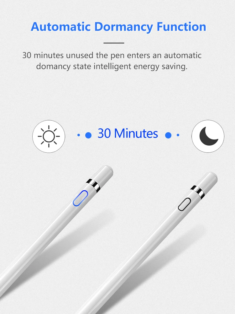 Заряжаемый стилус, стилус для iPad, планшет, емкостный сенсорный карандаш для iPhone, Android, мобильных телефонов, планшетов, ручка для рисования