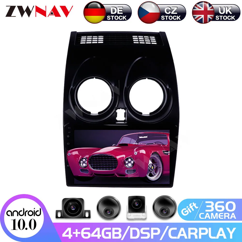 

Android 10 128GB DSP Carplay IPS экран для Nissan Qashqai 2006 2007-2008 автомобильный радиоприемник с навигацией GPS DVD плеер мультимедиа