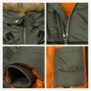 2023 Winter N3B puffer men long Куртка аляска coat military fur hood warm tactical bomber army korean thick parka 6