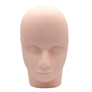 

Mannequin Flat Head For Eyelash Grafted Training Practice Head Silicone Eyelashes Extension Practice Model new sell