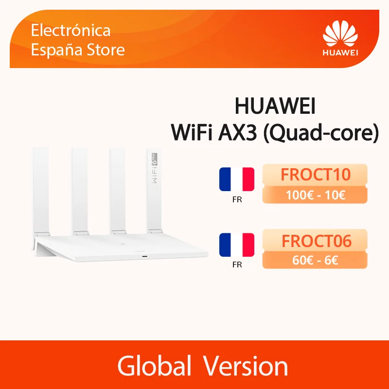 Двухъядерный беспроводной маршрутизатор HUAWEI WiFi6 + AX3 3000 Мбит/с 5 ГГц ретранслятор