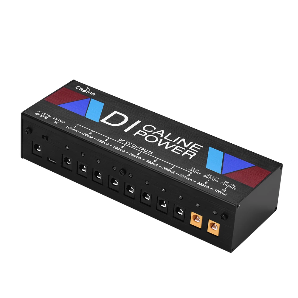 Caline CP-201 цифровой блок питания DI бокс изолированный 10-способа выхода для детей в возрасте от 9 В/12 В/18 V гитарная педаль доски аксессуары