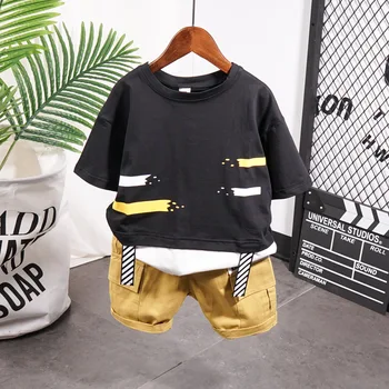 

2020 Summer Children Boys Clothing Shorts Denim Pants Sport Suit Baby Kids Short Sleeve T Shirt Jeans Clothes Set 3-9Years