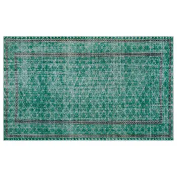 

Handmade Turquoise Vintage Overdyed Turkish Area Rug 178x280 Cm-5'10''X9'2''