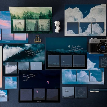 

Sky Photo Scenery Sticky Note Set 60 Sheet Color Adhesive Post Memo Pad Notepad Diary Stickers Office School D6803