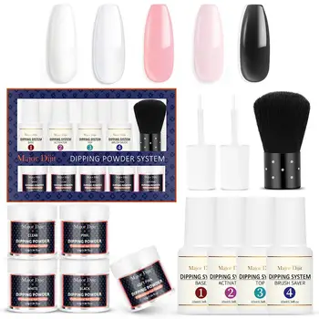

New Dipping Powder Starter Kit Portable Manicure Nail Art Set For Women Salon Long Lasting Wide Application Quick Delivery