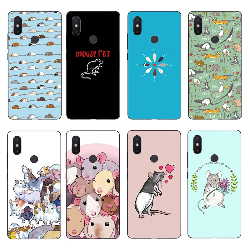 Mouse Rat Cover For Xiaomi Redmi Note 9 10 Pro 7 8A 9A K30 K20 Phone Case Mi 11 10T 10lite Coque | Мобильные телефоны и