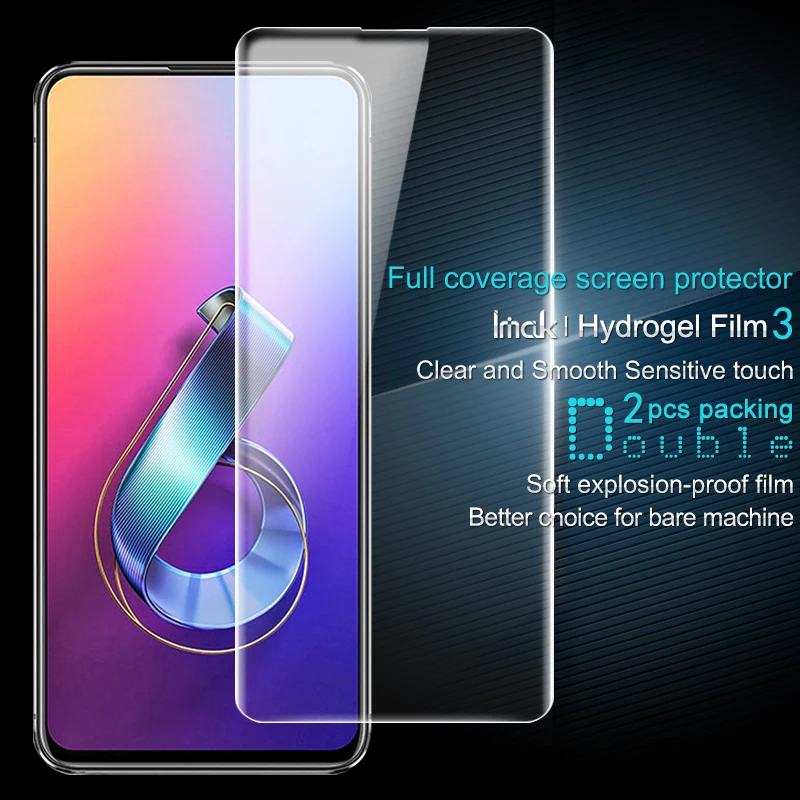 2 шт полный охват для Asus Zenfone 6 ZS630KL протектор экрана и задней Imak все стоя
