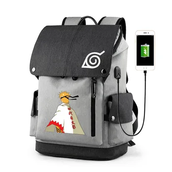 

Naruto Uzumaki Naruto Uchiha Sasuke Hatake Kakashi Gaara Cartoon Character Fashion Casual Roomy Canvas Multifunctional Backpack