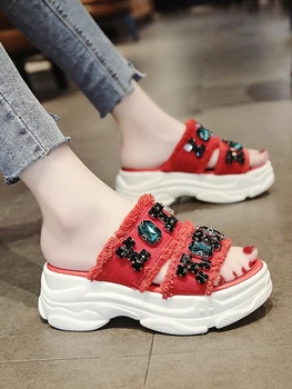 

Sandals Fairy Wind Summer 2019 New Hydraulic Drill Ins Tide Student Hundreds of Sports Thick-Bottom Beach Shoes