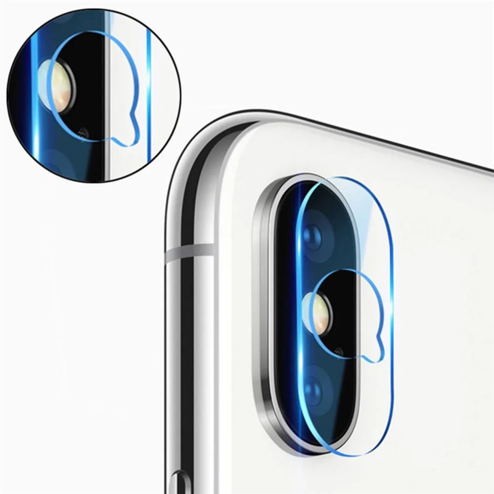 

3pcs Back Rear Camera Lens Screen Protector Transparent HD Tempered Glass Full Cover Protector Film Case for iPhone X