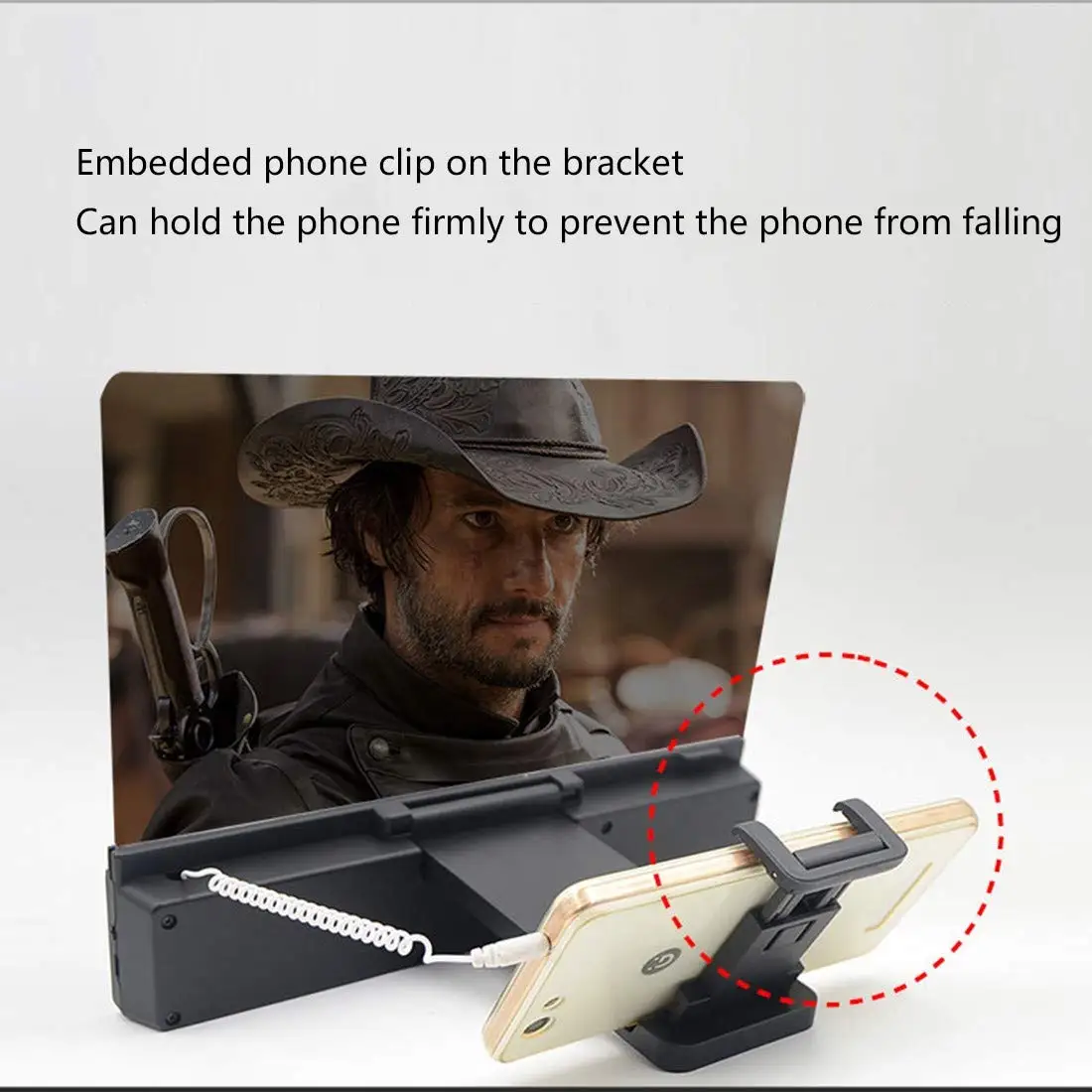 1" 3D экран Лупа Bluetooth динамик HD переносной фильмы усилитель функция Hands-free для IPhone X для samsung для huawei