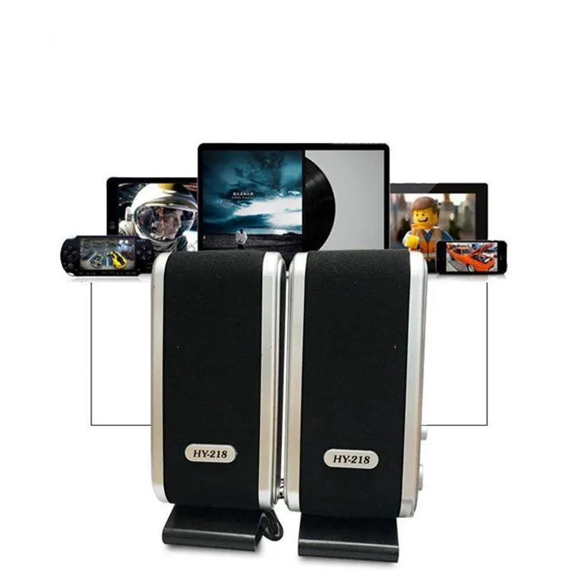 Mini auriculares portátiles de plástico con conector de Audio, USB 2,0, 3,5 de potencia, para Notebook, PC, altavoz, micrófono, auriculares, HY-218