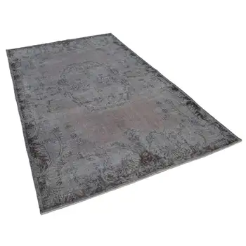 

180x293 Cm Grey Handmade Overdyed Rug-6x10 Ft