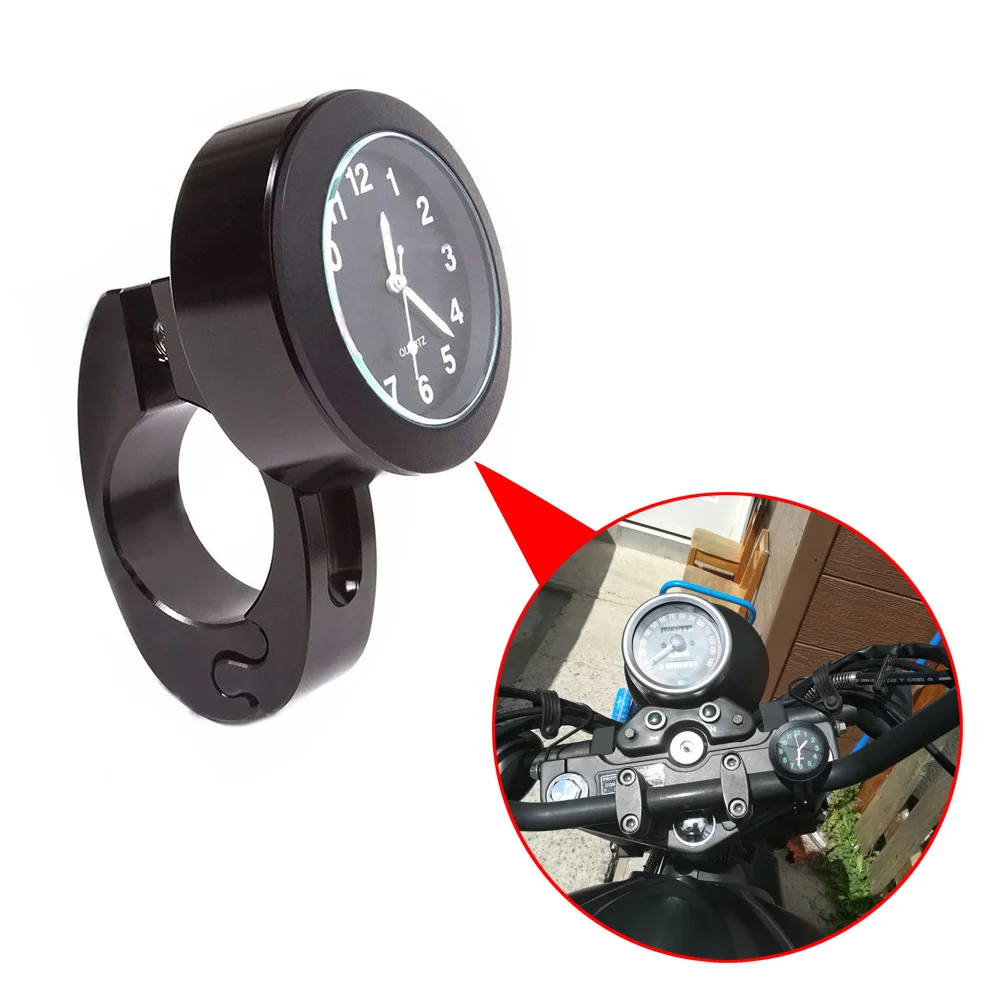Stainless Steel Handlebar Mount Stainless Steel Clock Watch