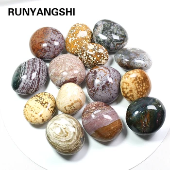 

1pc Natural Stones Ocean Jasper Round Mineral Ore Specimen Agate Crystal Quartz Home Desk Decorations Reiki Fengshui Collection