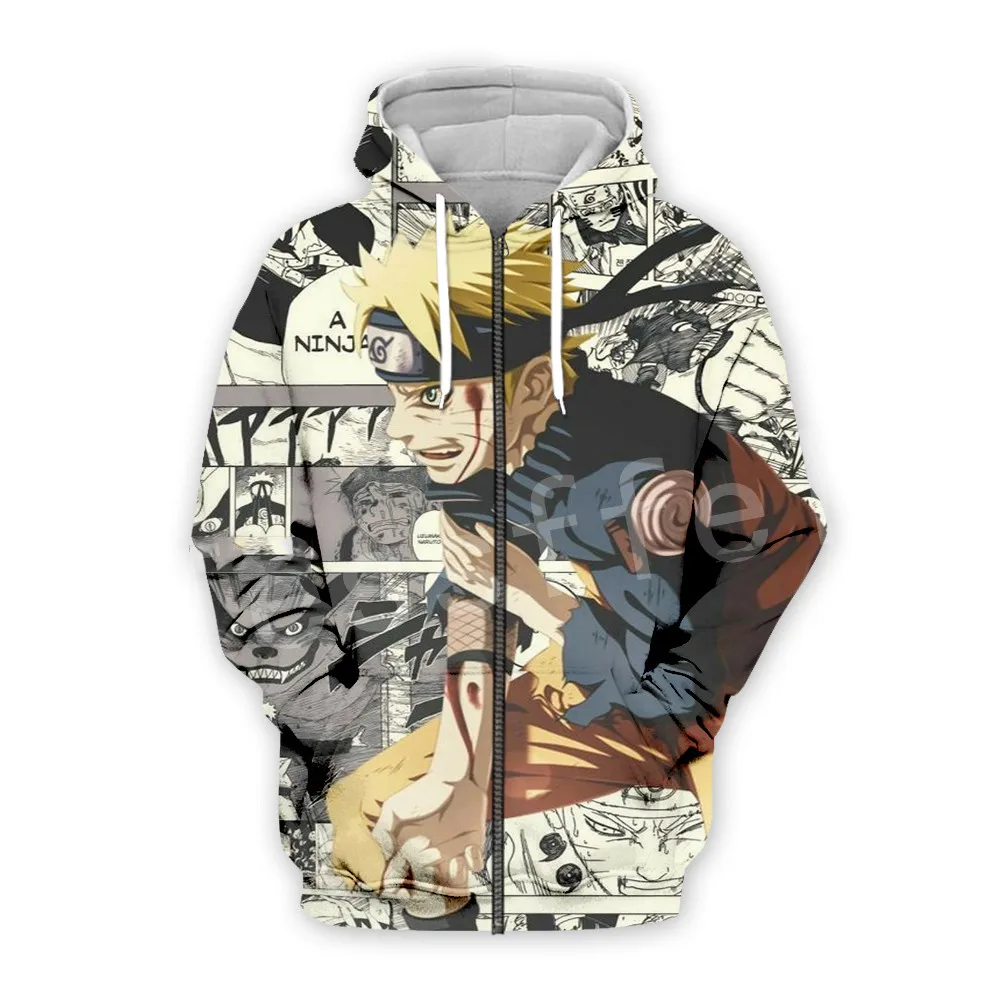 just picture Tessffel мультфильм аниме Наруто Harajuku Повседневный Спортивный костюм 3D Пуловеры с принтом Толстовка/куртка/Мужские Женские забавные s14 - Цвет: just picture